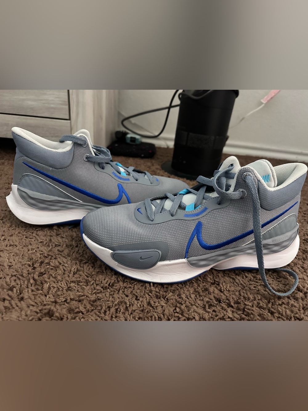 Nike Grey and Blue Sneakers